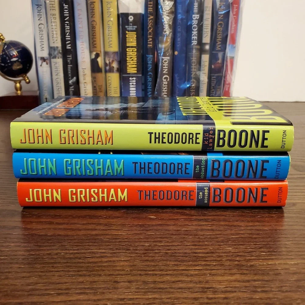 John Grisham Theodore Boone 3 Book Set HC Kids‎ Lawyer Accused Fugitive NEW